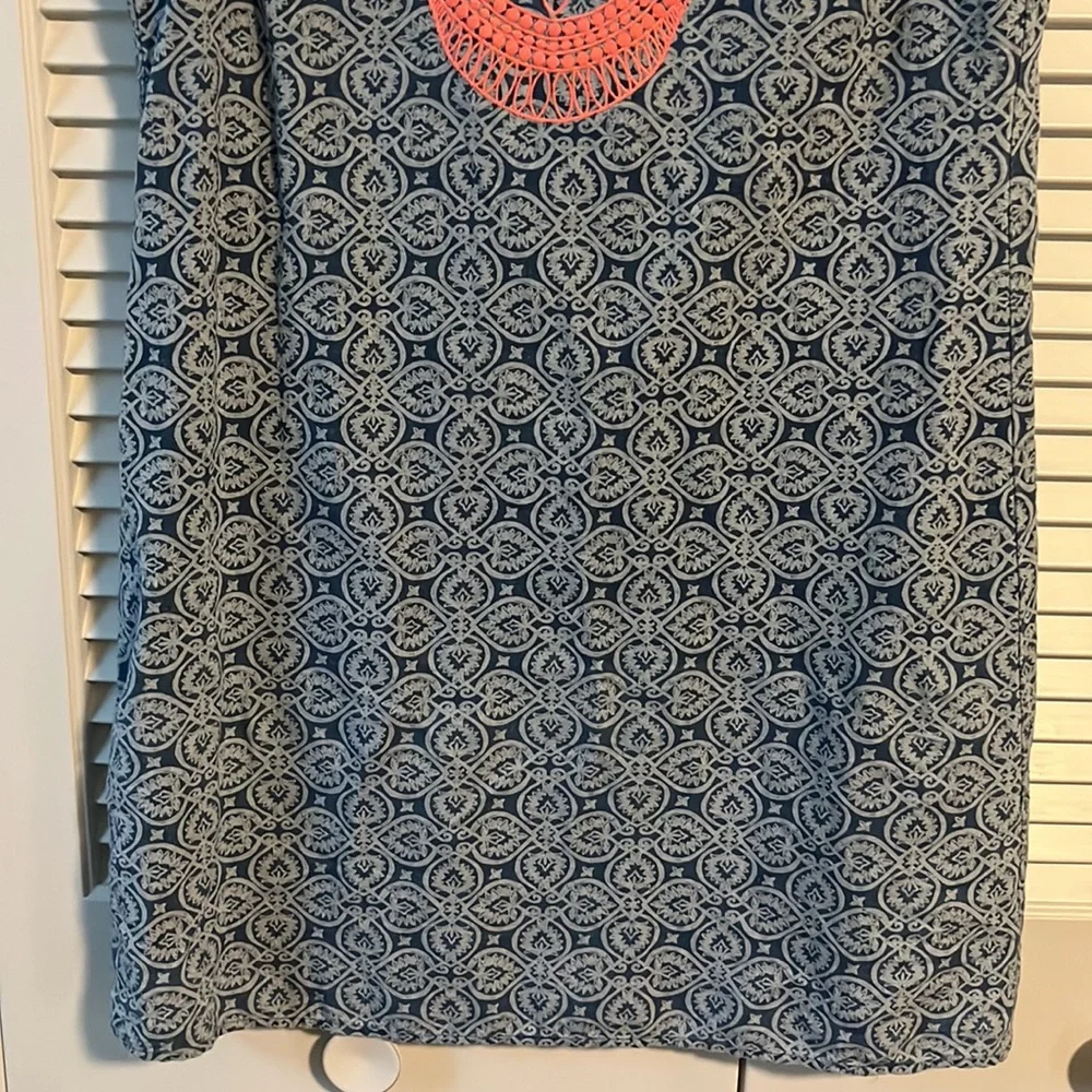 Vineyard Vines summer Tile Indio print linen dress - Picture 5 of 16